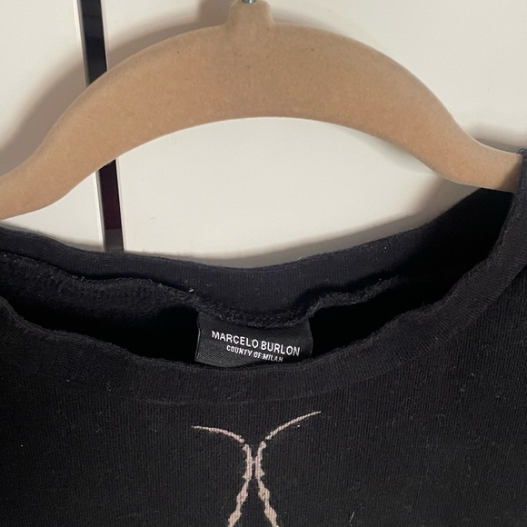 💝Marcelo Burlon County of Milan crew -neck printed sweatshirt - Picture 3 of 5